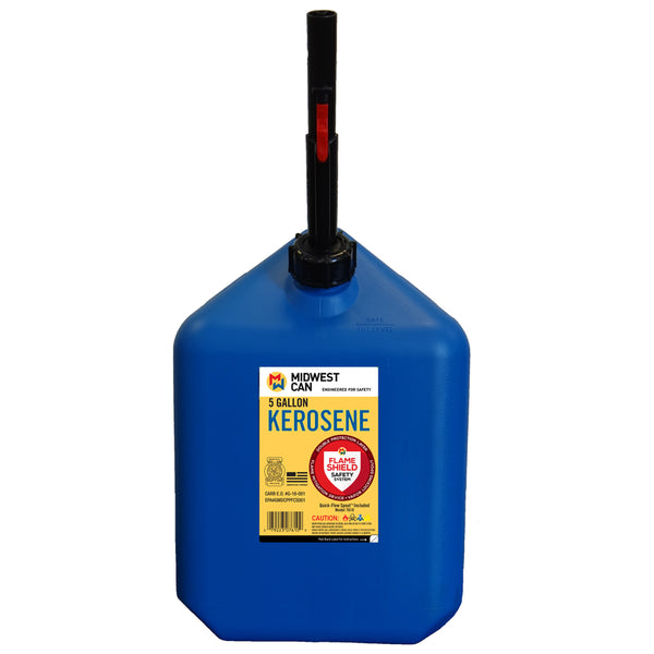 Lata de queroseno de HDPE con boquilla de flujo rápido Midwest Can de 5 galones