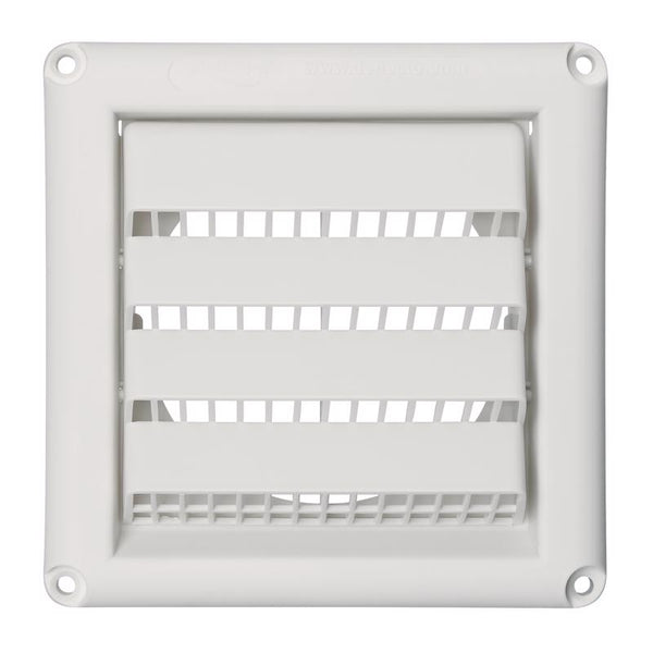 Campana secadora con ventilación de plástico y aluminio blanco Deflect-O Fresh Air Intake de 4 in de profundidad