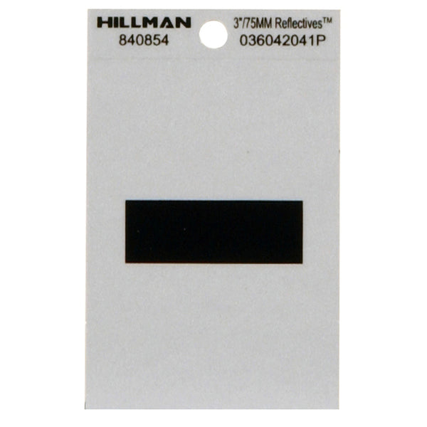 Hillman - Cinta adhesiva reflectante de mylar negra de 3 pulgadas con caracteres especiales, 1 unidad (paquete de 6)