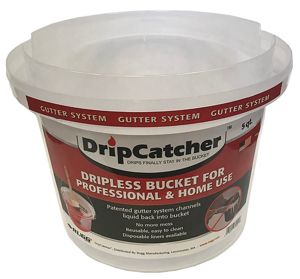 Balde de pintura transparente Rugg DripCatcher de 5 cuartos de galón (paquete de 12)