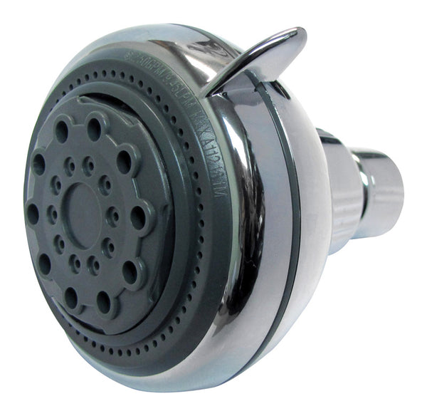 Cabezal de ducha de plástico cromado pulido Plumb Pak de 5 configuraciones y 2 galones por minuto