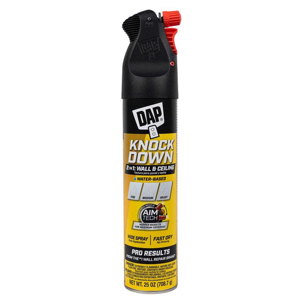 Textura de pared derribable a base de agua blanca DAP, 25 oz
