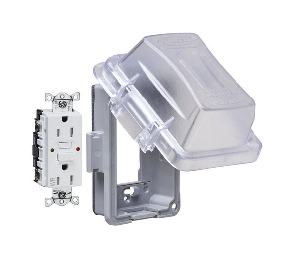 TayMac Rectangle Thermoplastic GFCI Outlet Kit