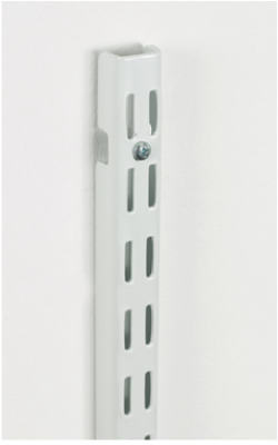 12-In. White Wall Shelf Track