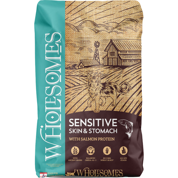Alimento para gatos Wholesomes para piel y estómago sensibles