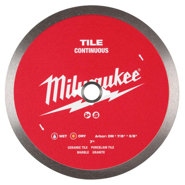 Hoja de sierra de diamante Milwaukee DX de 7 pulg. y 5/8 pulg. y 7/8 pulg., paquete de 1