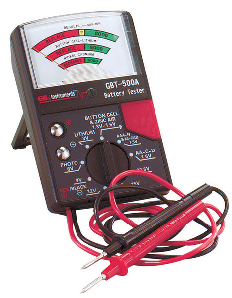 Comprobador de batería analógico de 1,5 a 22,5 V de Gardner Bender