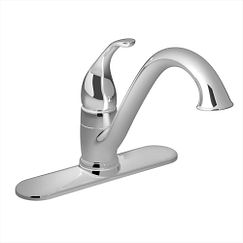 Grifo de cocina monomando de arco bajo cromado