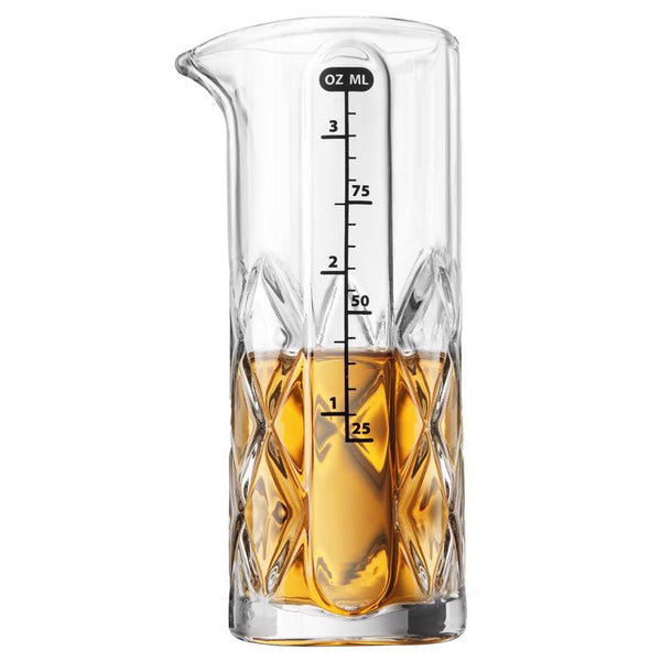 Vaso medidor de vidrio transparente Final Touch de 3,4 oz