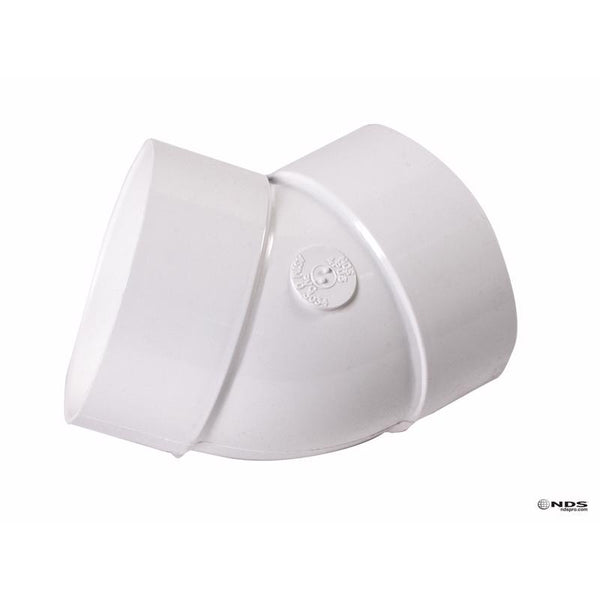 Codo de PVC con buje de 4 pulg. y buje en D de 4 pulg., NDS Schedule 35, paquete de 1 - Oferta de la semana