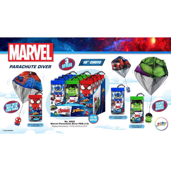 Marvel Avengers/Spider Man Parachute Diver Assorted (Pack of 12)