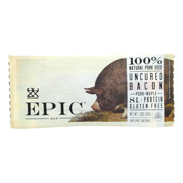 Epic - Bar - Pork - Maple - Uncured Bacon - Case of 12 - 1.5 oz (Pack of 12)