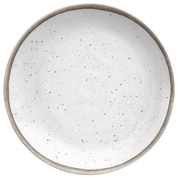 TarHong Gray/White Bamboo Retreat Pottery Dinner Plate 10.5 in. D 1 pk (Pack of 6)