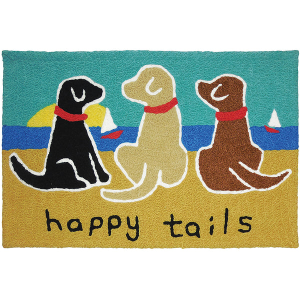 Alfombra decorativa de poliéster Happy Tails multicolor de 20 pulgadas de ancho por 30 pulgadas de largo de Jellybean