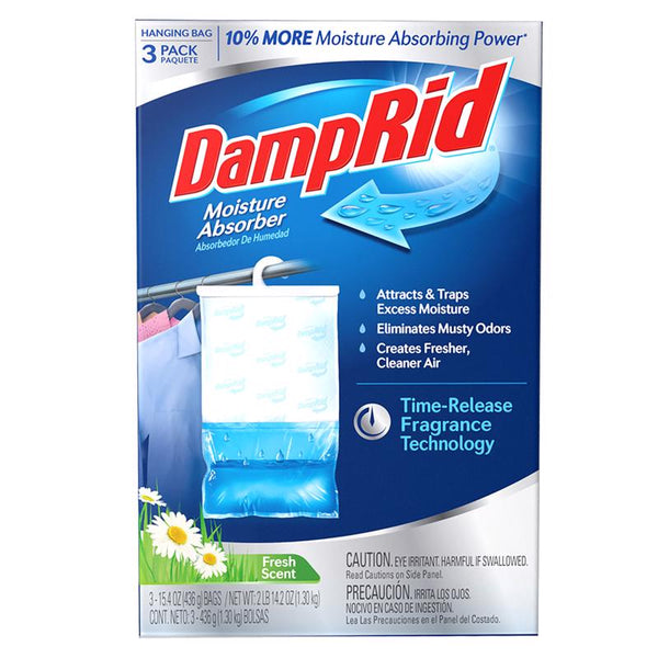 DampRid Hanging Moisture Absorber Fresh Scent 15.4 oz 3 pk (Pack of 4)