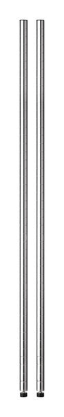 Estante de acero plateado Honey Can Do de 63 pulgadas de alto x 1 pulgada de ancho x 1 pulgada de profundidad con niveladores para patas (paquete de 2)