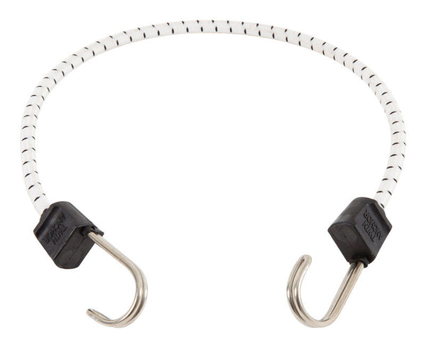 Cuerda elástica negra y blanca Keeper de 24 pulg. de largo y 0,315 pulg., paquete de 1