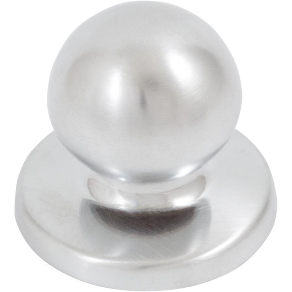 Die-Cast Round Bi-Fold Door Knob, 1-1/4 Inches with 1-3/4" Backplate, Satin Chrome by Stone Harbor Hardware