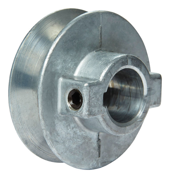 Polea ranurada en V simple de zinc de 2-1/4 pulg. de diámetro x 3/4 pulg. de profundidad de fundición a presión de Chicago