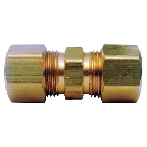 1/4 in. Compression X 1/4 in. D Compression Yellow Brass Union (Pack of 5)