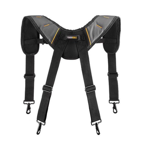 ToughBuilt Nylon Suspenders Black/Gray 1 pair