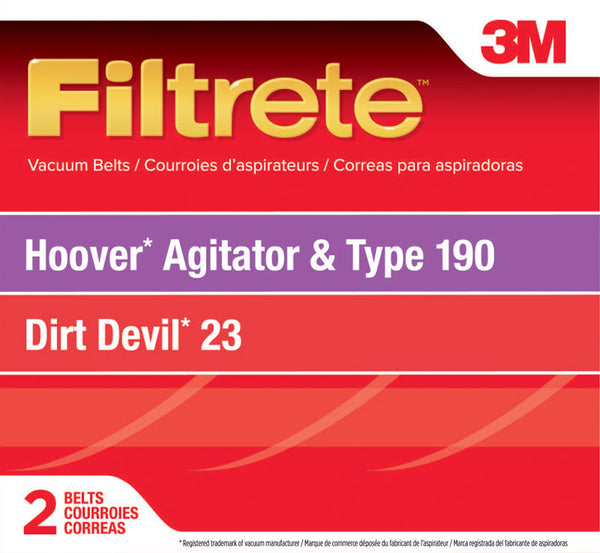 3M Filtrete Vacuum Belt For Style 190 2 pk