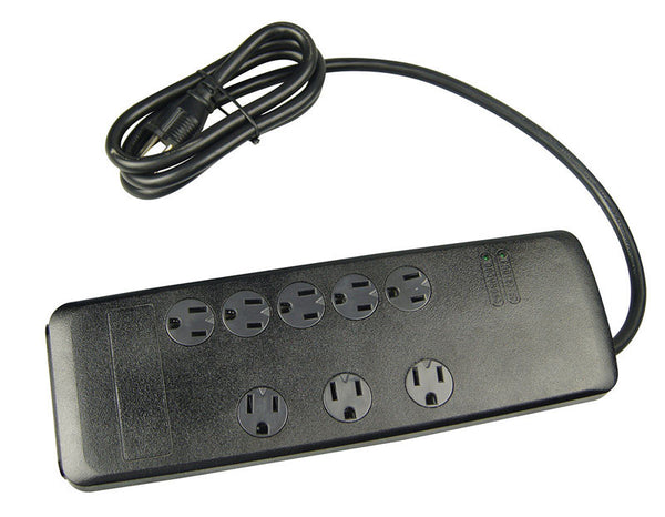 Regleta de enchufes Southwire Woods de 8 tomas con protección contra sobretensiones, color negro, 3540 J