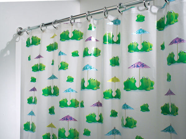 InterDesign 26280 72" X 72" Frogs PEVA Shower Curtain (Pack of 2)