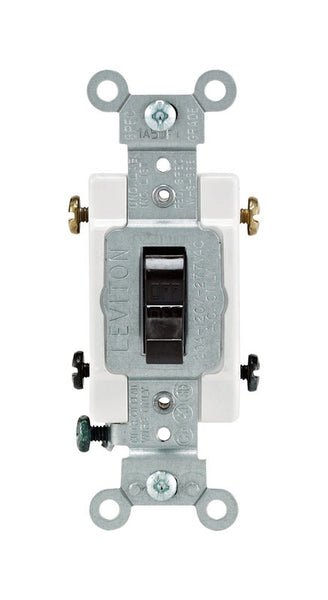 Interruptor basculante Leviton Commercial de 20 amperios, color marrón, paquete de 1