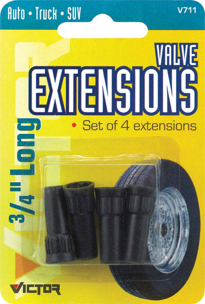Extensión de válvula de neumático de plástico ABS de 60 psi de Victor, paquete de 1