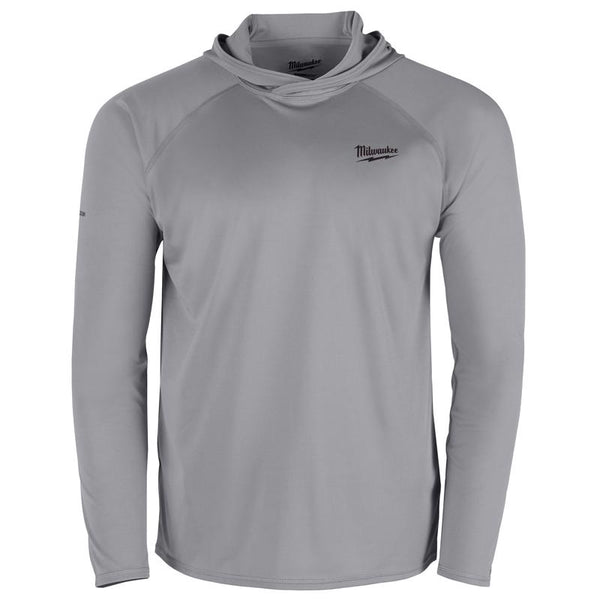 Sudadera con capucha y mangas largas para hombre Milwaukee Workskin M gris