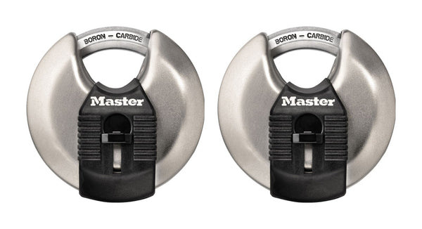 DISK PADLOCK SILVER 2PK
