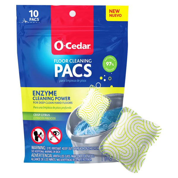 O-Cedar Citrus Scent Floor Cleaner Powder 10 pk (Pack of 8)