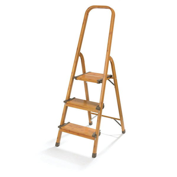 Taburete plegable de aluminio de 3 escalones Polder de 50 pulgadas de alto x 16,5 pulgadas de ancho x 25 pulgadas de profundidad y capacidad de 225 lb