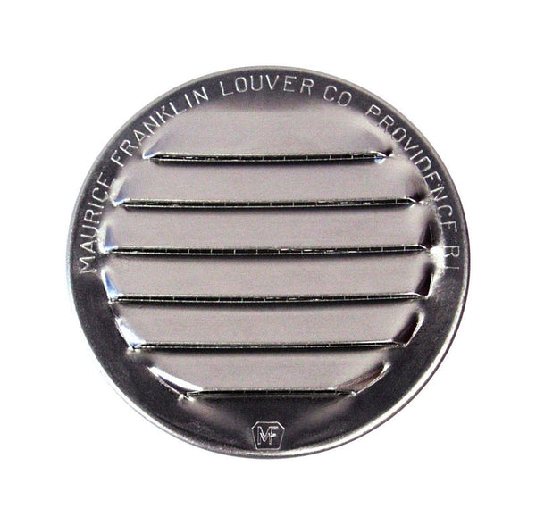 Rejilla de ventilación Maurice Franklin de 1,5 pulg. de ancho x 1,5 pulg. de largo, de aluminio plateado brillante