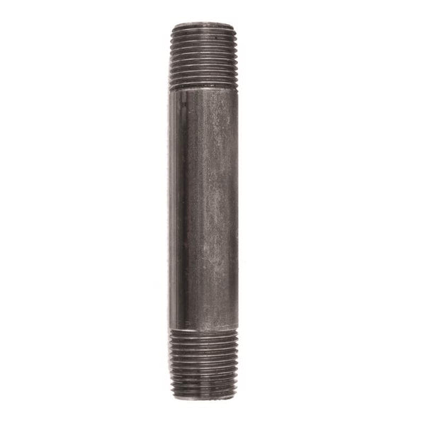 Boquilla de acero negra de BK Products de 1/2 pulg. MPT x 4-1/2 pulg. L (paquete de 5)