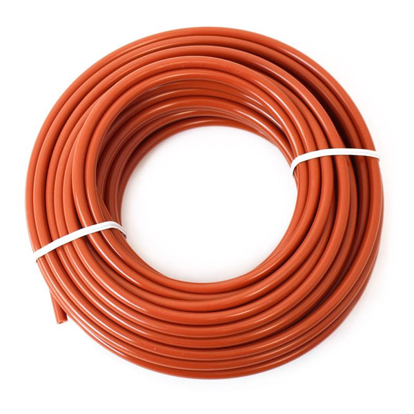 Tubo de cobre y polietileno rojo de 1/4 pulg. de alto con esfera