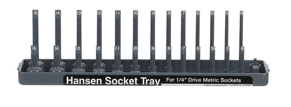 Dado métrico Hansen Global de 9 pulg., LX, con accionamiento de 1/4 pulg., 1 pieza
