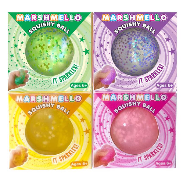 Zorbitz Sparkle Squishy Ball Assorted 4 pc