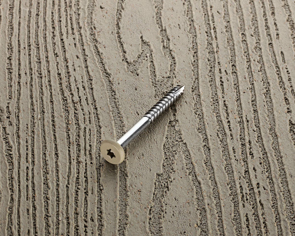 Tornillos de fascia de cabeza plana Starborn Deckfast n.° 9 x 1-7/8 pulg. de largo, color gris cálido, paquete de 100 - Oferta de la semana