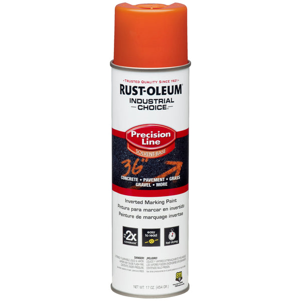 Pintura para marcar campos Rust-Oleum Industrial Choice Alert Orange, 17 oz (paquete de 6).