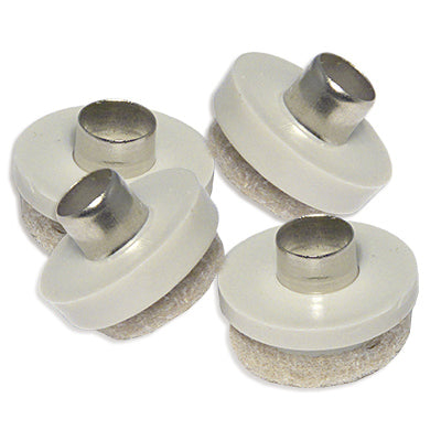 Deslizadores para muebles, para clavar con adhesivo, color tostado, redondos, 7/8 pulg., paquete de 8.
