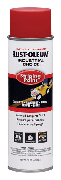 Rust-Oleum Industrial Choice Red Inverted Striping Paint 18 oz. (Pack of 6)