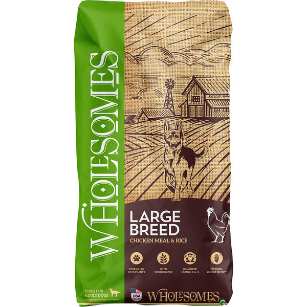 Alimento integral para perros de raza grande Wholesomes