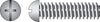 Tornillos para máquina de acero galvanizado de cabeza redonda combinados Hillman No. 8-32 X 3/4 pulg. L, paquete de 100