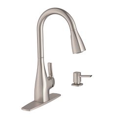SPOT RESIST STAINLESS ONE-HANDLE HIGH ARC PULLDOWN KITCHEN FAUCET