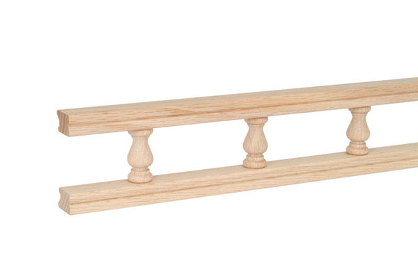 Waddell 2.3 in. H x 48 in. W x 0.8 in. L Wood Galley Rail (Pack of 6)