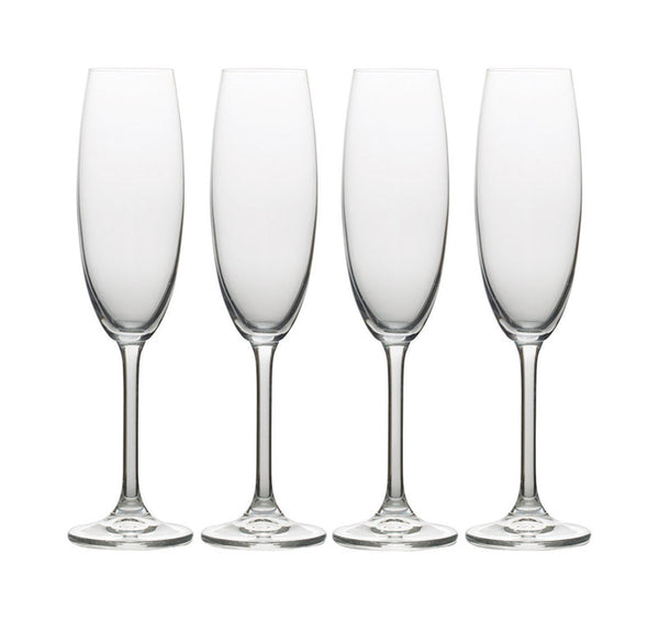 Copa de champán Mikasa de cristal transparente sin plomo, apta para lavavajillas, 8 oz.