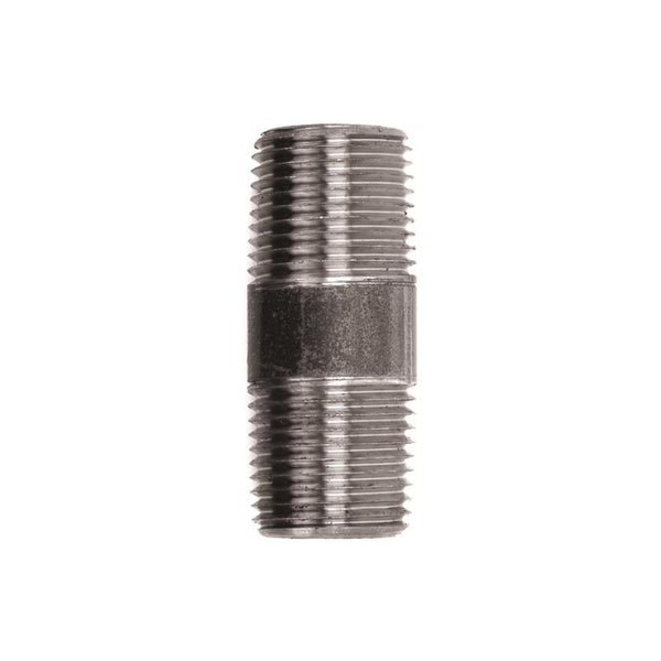 Boquilla de acero negra de BK Products de 1/2 pulg. MPT x 2 pulg. L (paquete de 5)