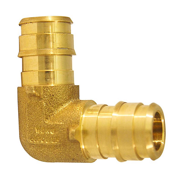 Codo de expansión Apollo PEX-A de 1/2 pulg. PEX a TX de 1/2 pulg. con espiga en D de latón de 90 grados (paquete de 50)